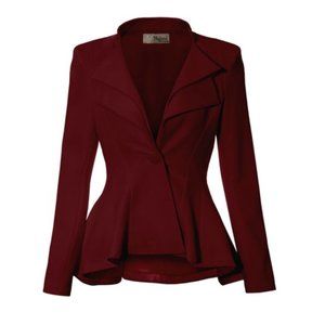 Vintage Style Peplum Blazer Jacket Brand New w Tags - Size Large